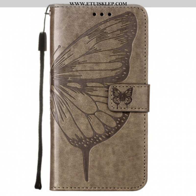 Obudowa Etui Na Telefon do Poco M3 Projekt Motyla Ze Smyczą